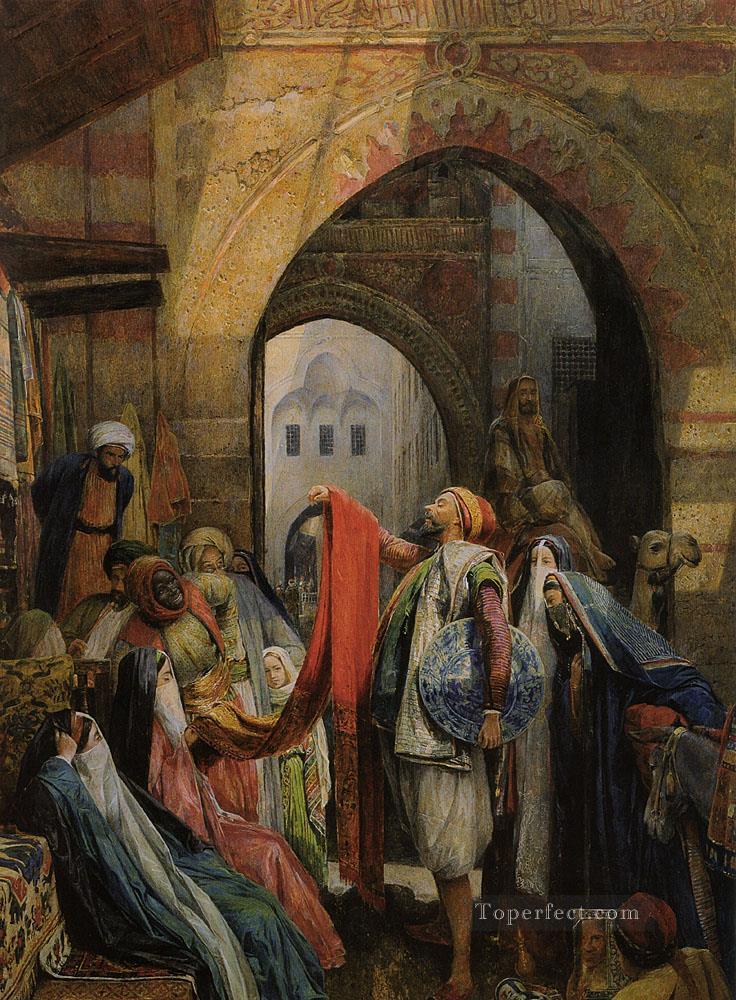 A Cairo Bazaar Oriental John Frederick Lewis Oil Paintings